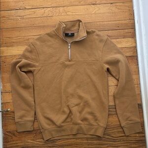 Men's Tan Quarter-Zip Sweater